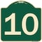 Signmission Sign with Number 10 Heavy-Gauge Aluminum Architectural Sign, 18" x 18", G-1818-22912 A-DES-G-1818-22912 - alternate 1